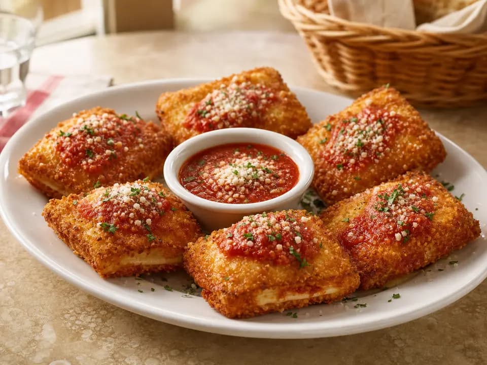 Original editorial rendering of Lasagna Fritta for the appetizers menu reference