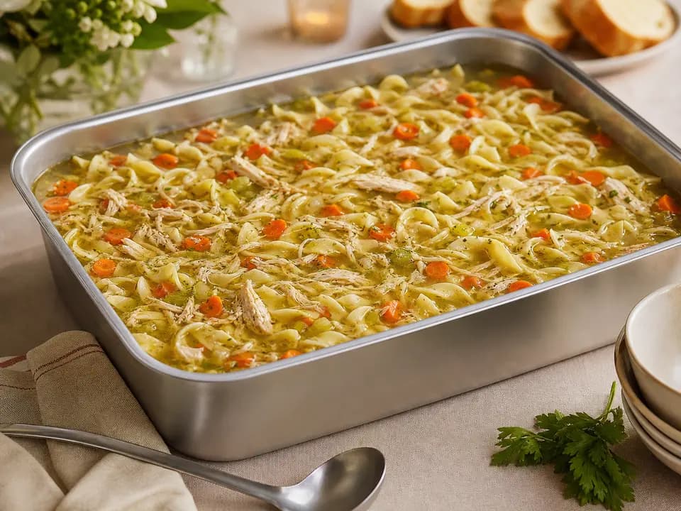 Original editorial rendering of Homemade Soups (Serves 6) for the catering menu reference