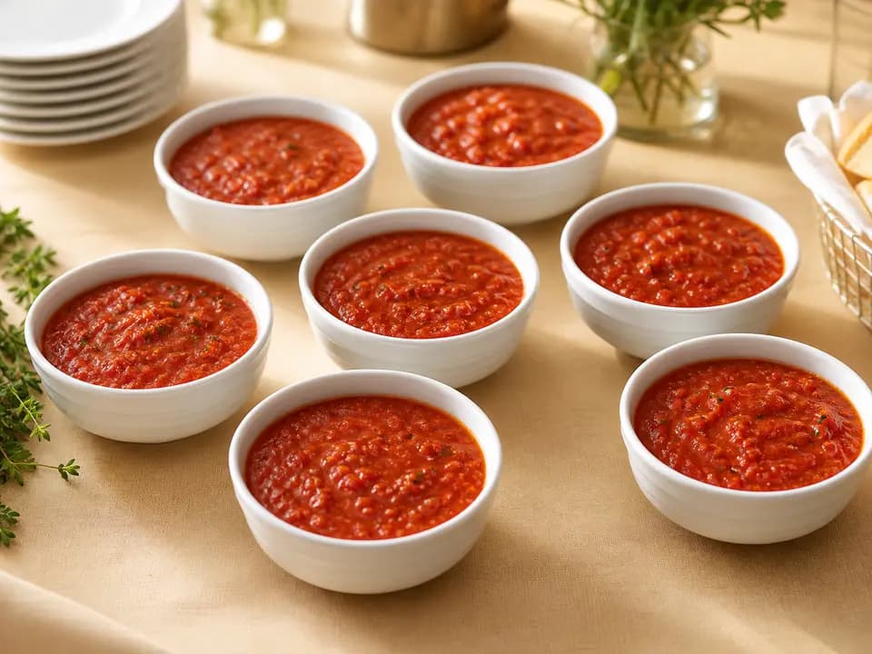 Original editorial rendering of Marinara Dipping Sauce (Serves 8) for the catering menu reference