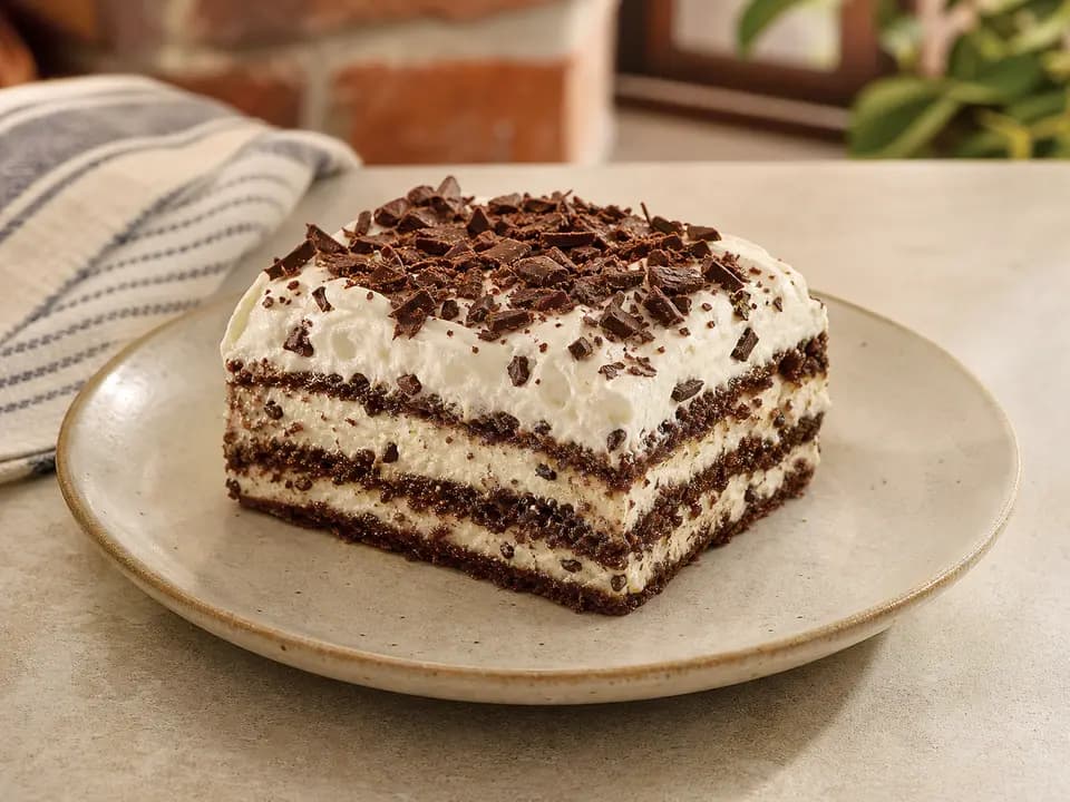 Original editorial rendering of Chocolate Lasagna (V) for the desserts menu reference
