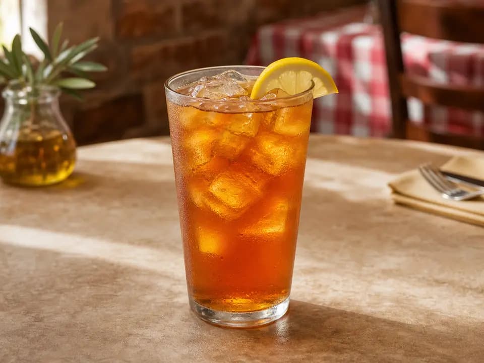 Original editorial rendering of Fresh Brewed Iced Tea for the drinks menu reference