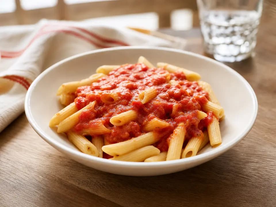 Original editorial rendering of Kids Tomato Sauce with Choice of Pasta (V) for the kids menu reference
