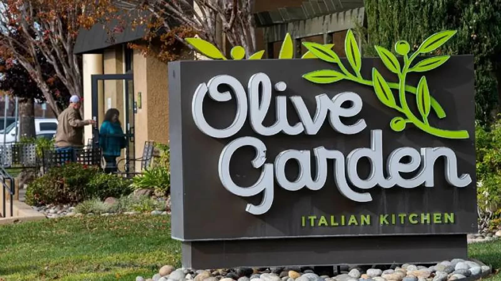 Olive Garden restaurant sign outside a location